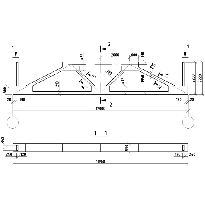 Ферма железобетонная ФСЦД 6-24-4